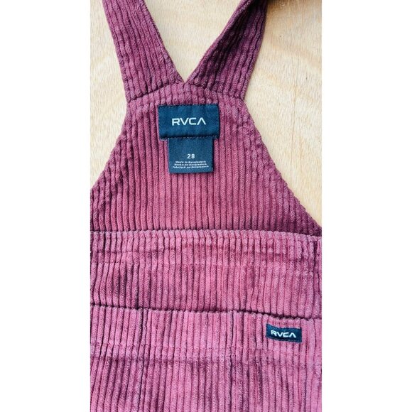 RVCA Women Succession Corduroy Overall Pant Size 28 Espresso AVJNP00160 - Picture 4 of 12